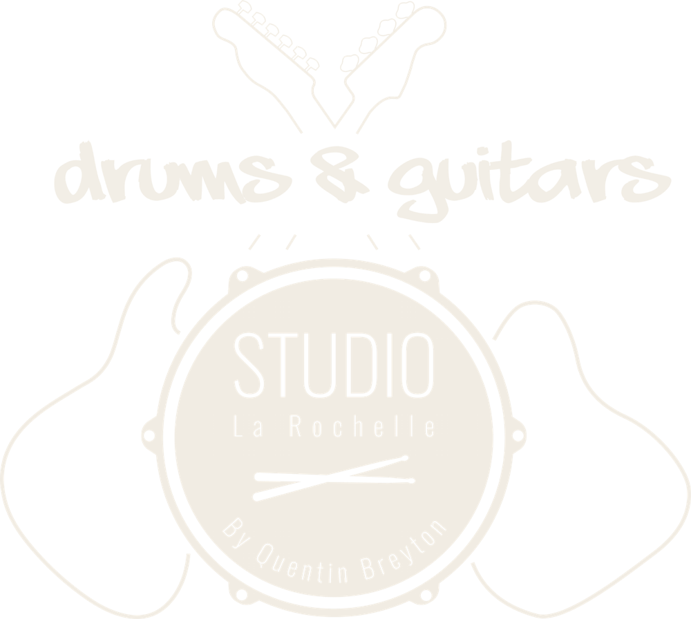 Logo Drums & Guitars Studio, by Quentin Breyton
